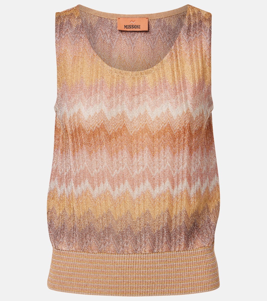Missoni Zig Zag Lamé Top In Multi