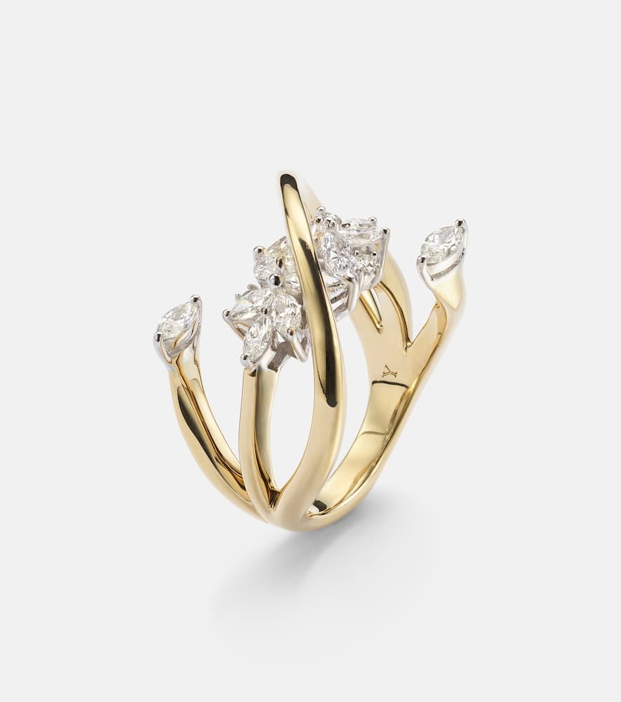 Yeprem Golden Strada 18kt Yellow And White Gold Ring With Diamonds In Gold