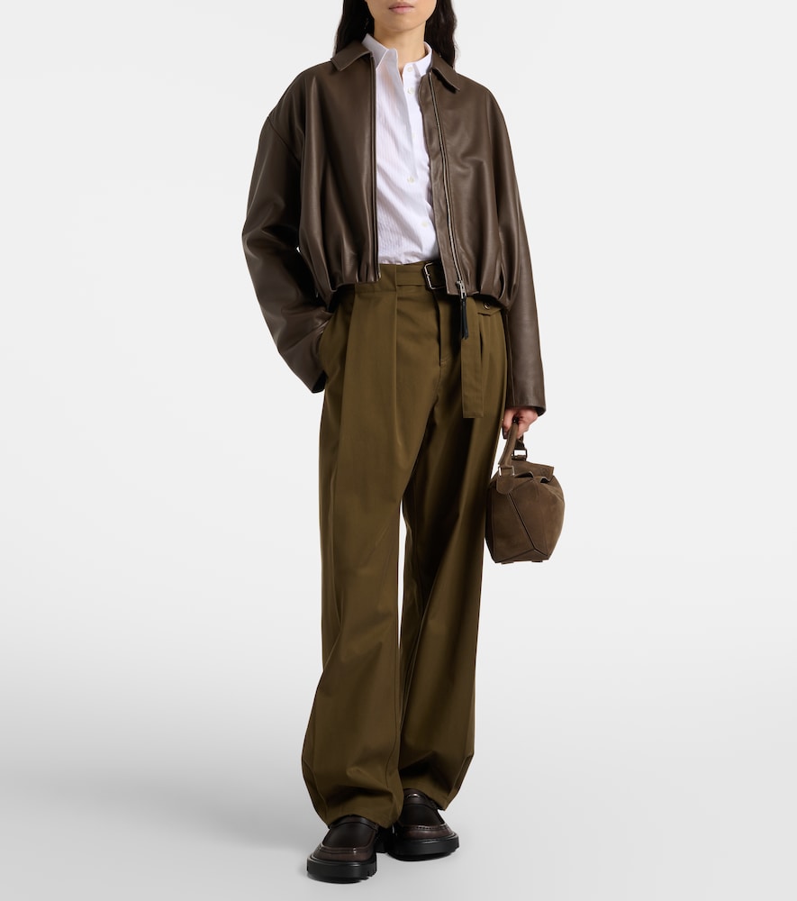 Loewe Draped leather jacket