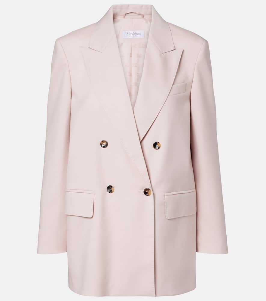 Max Mara Ombrosa Wool-blend Blazer In Pink