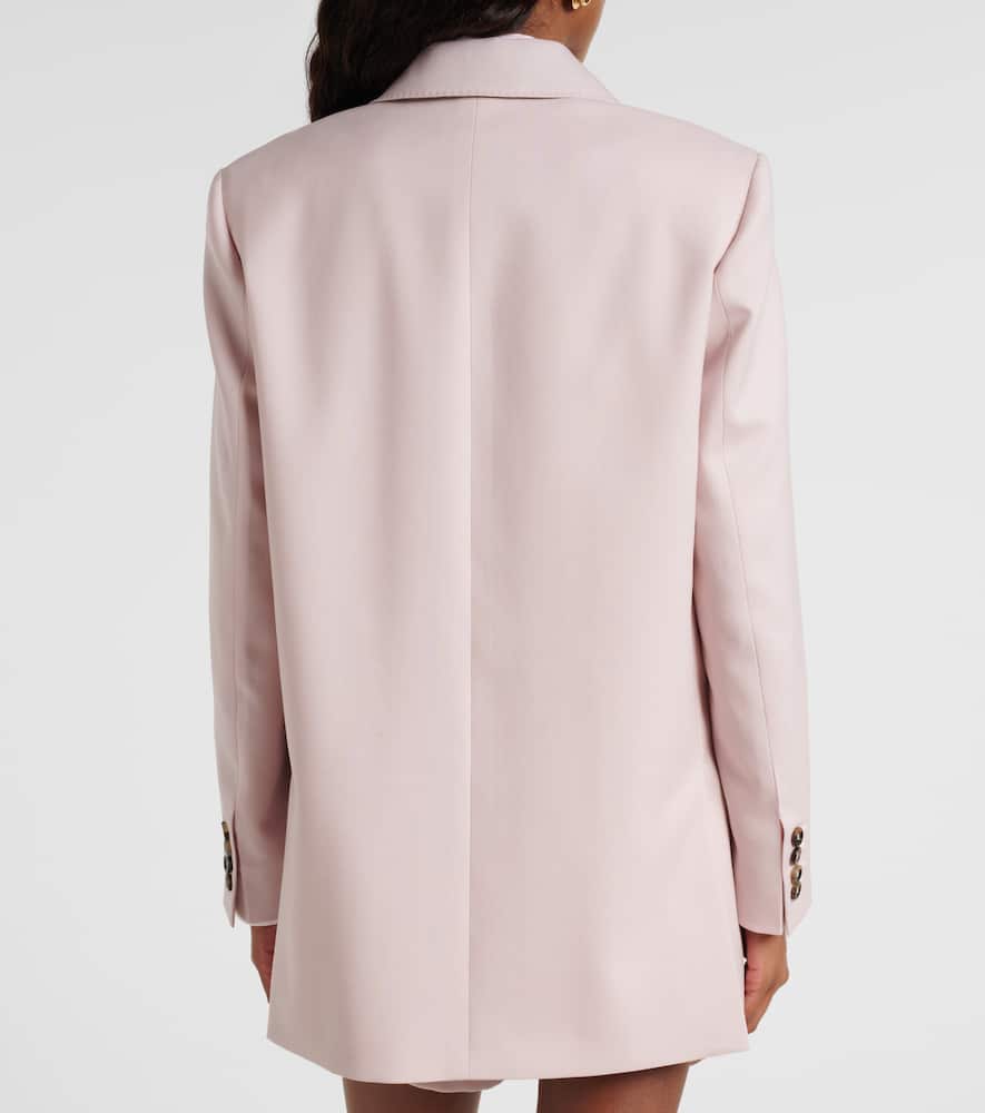 Max Mara Ombrosa Wool-blend Blazer In Pink