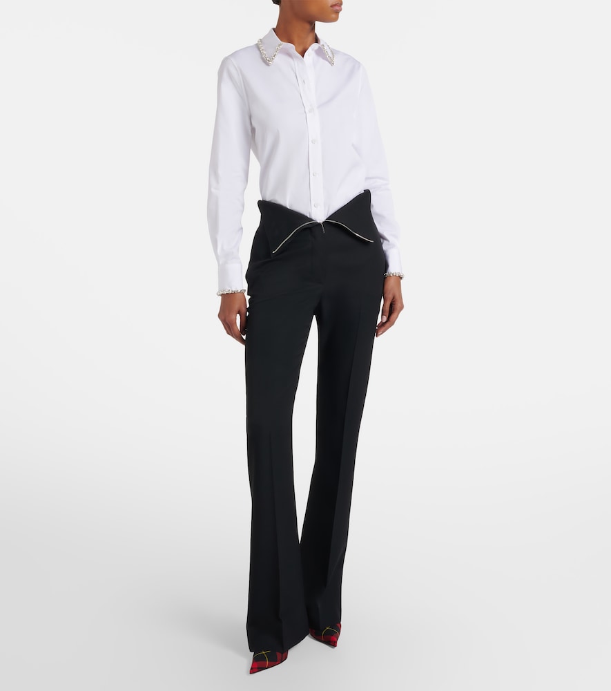 Wool Bootcut Pants
