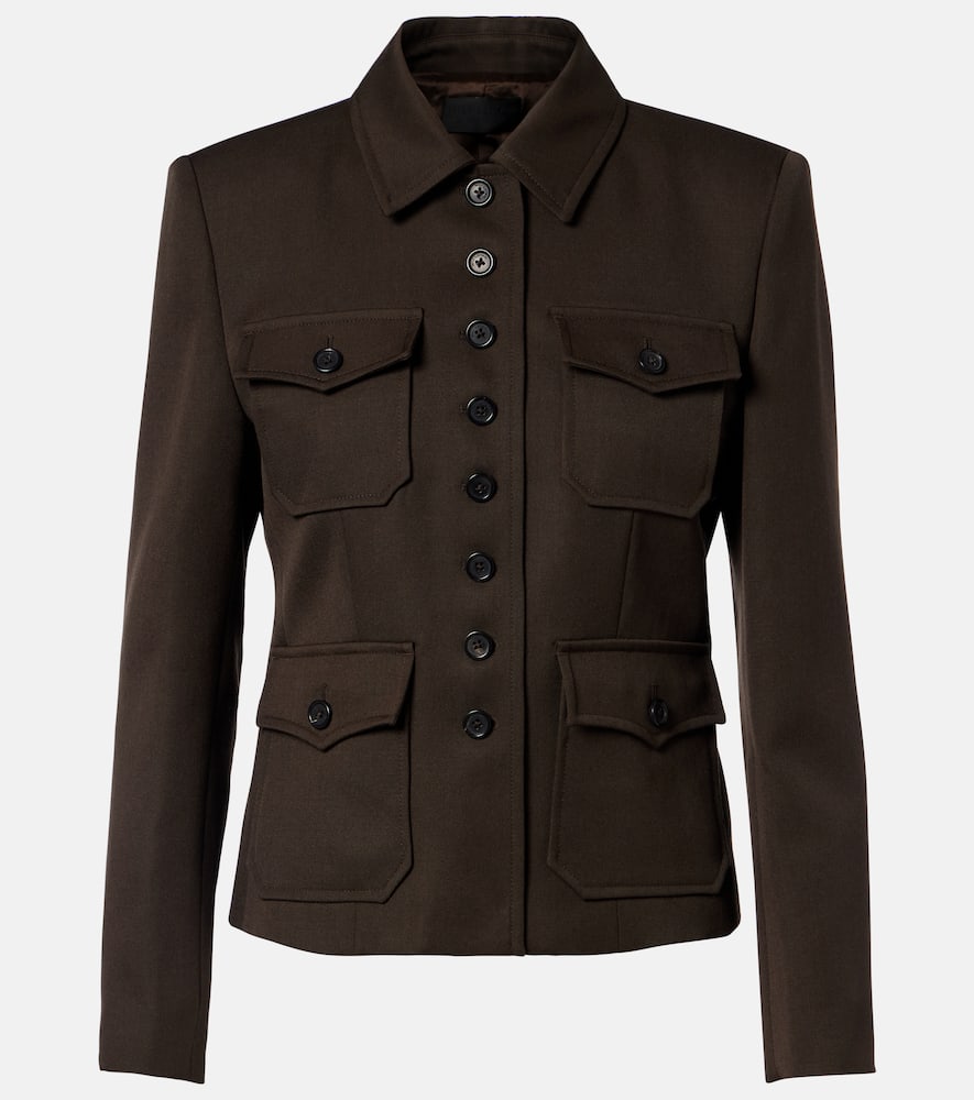 Nili Lotan Jamison Virgin Wool Jacket In Brown