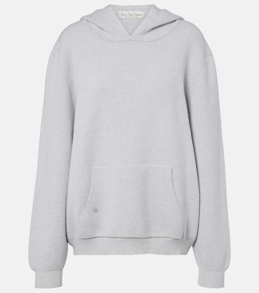 God's True Cashmere Cashmere hoodie with rose quartz