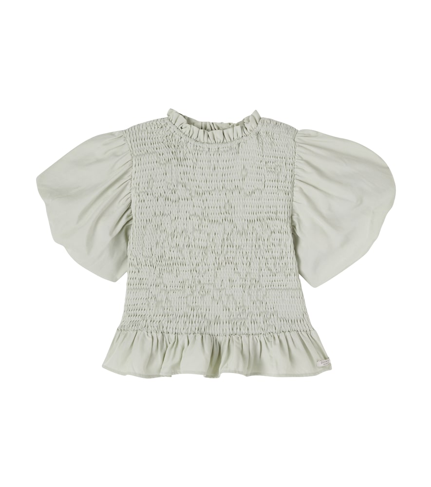 Donsje Green Sorien Ruffled Shirred Top Y 6/7 - Mytheresa