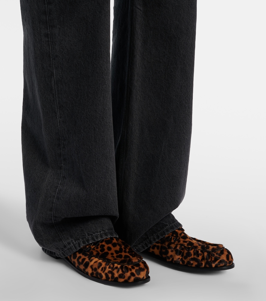 Saint Laurent Le Loafer calf hair penny loafers