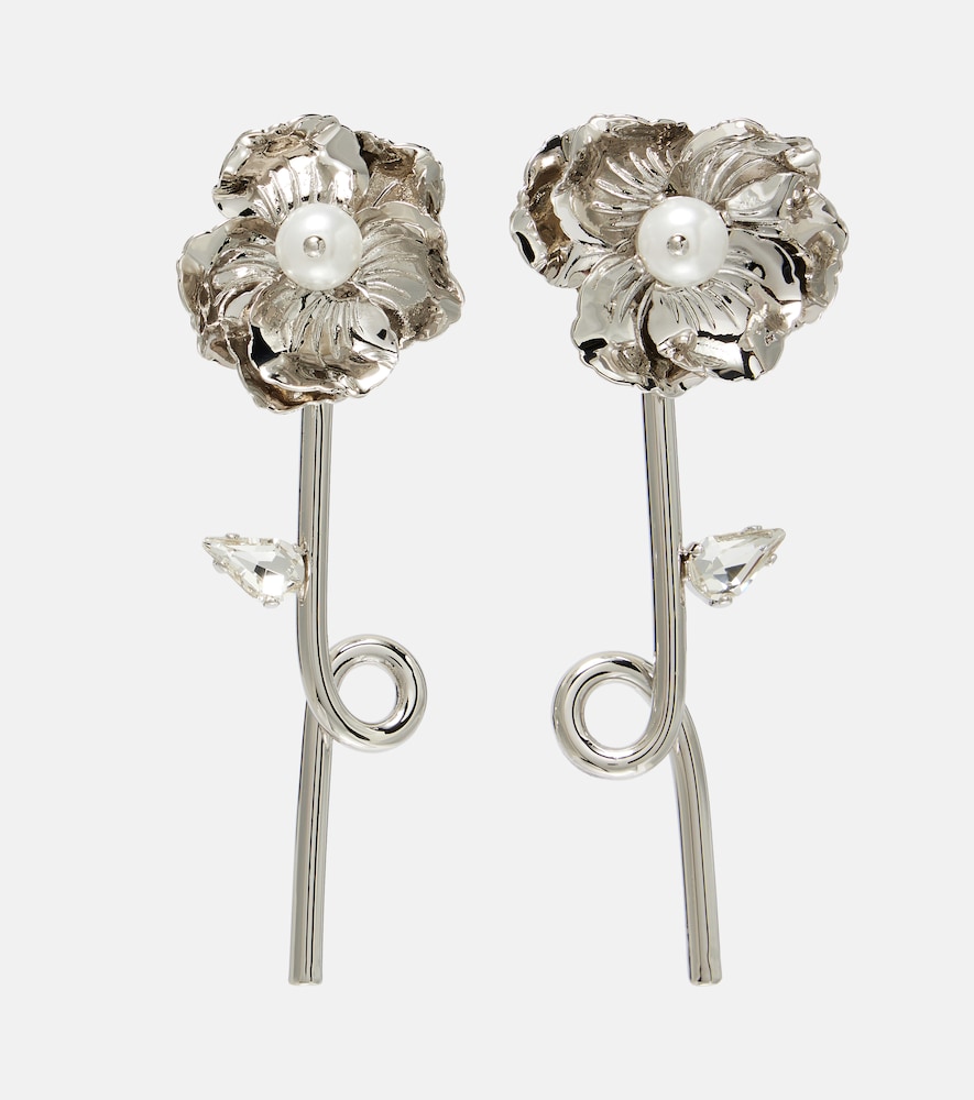 Simone Rocha Crystal-embellished faux pearl earrings