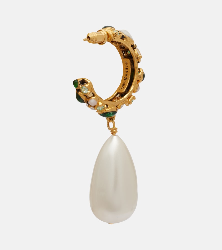  Saint Laurent Saint Laurent Embellished Drop Earrings 