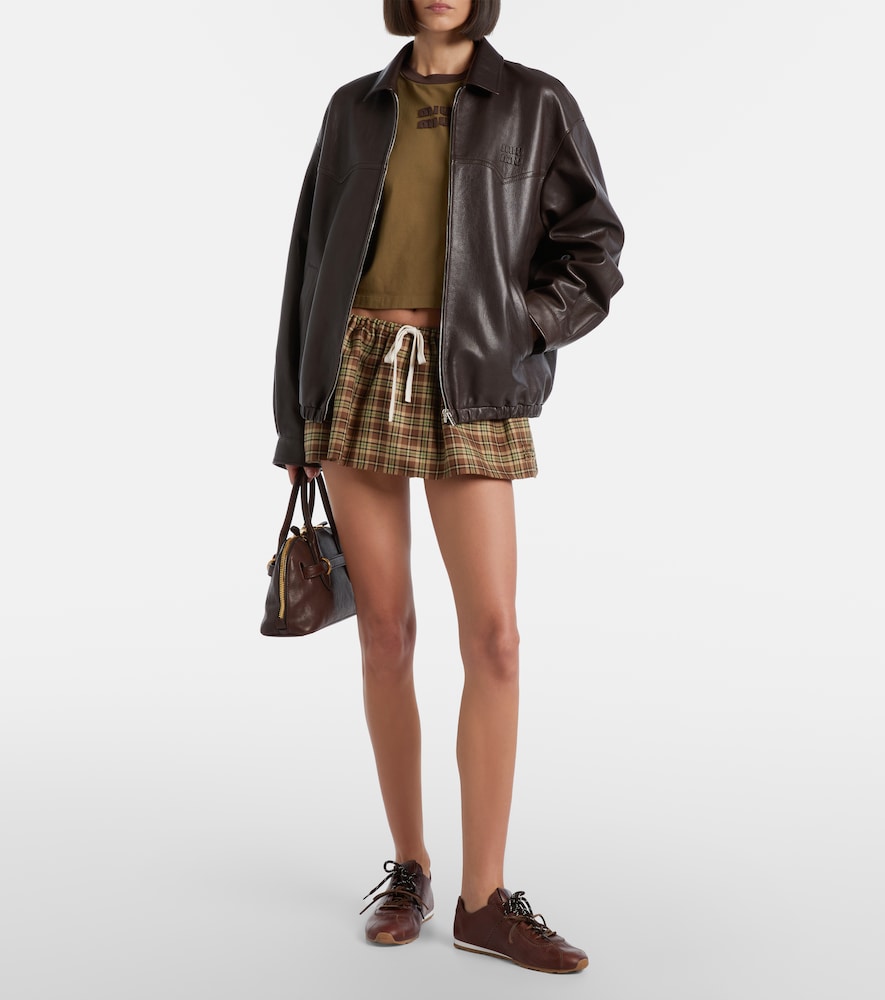 Miu Miu Miu Miu Blouson Aus Leder 