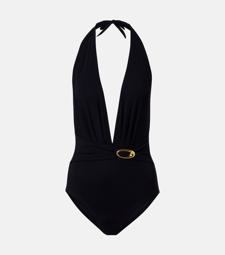 Karla Colletto Solid embellished swimsuit