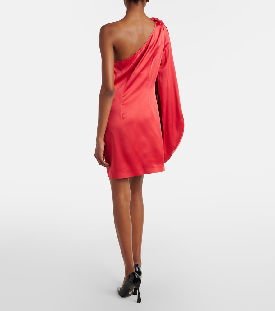 One-Shoulder Satin Minidress