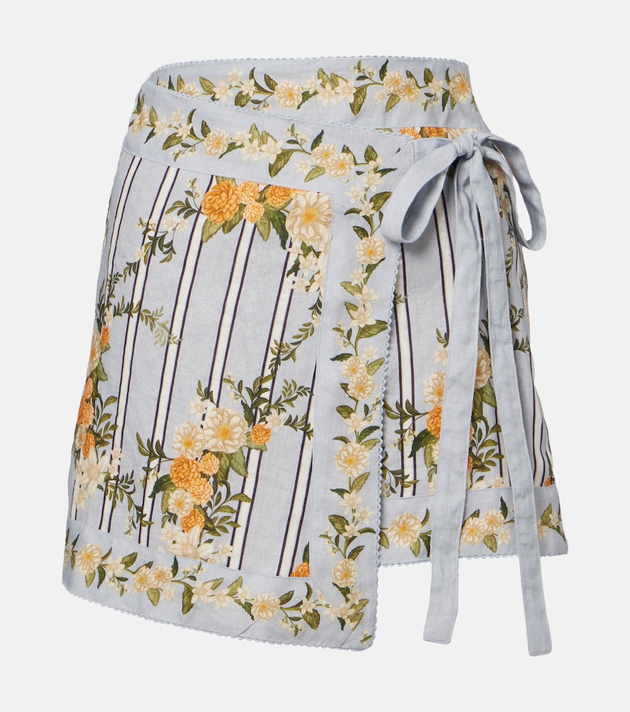 Agua by Agua Bendita Luna floral linen beach cover-up