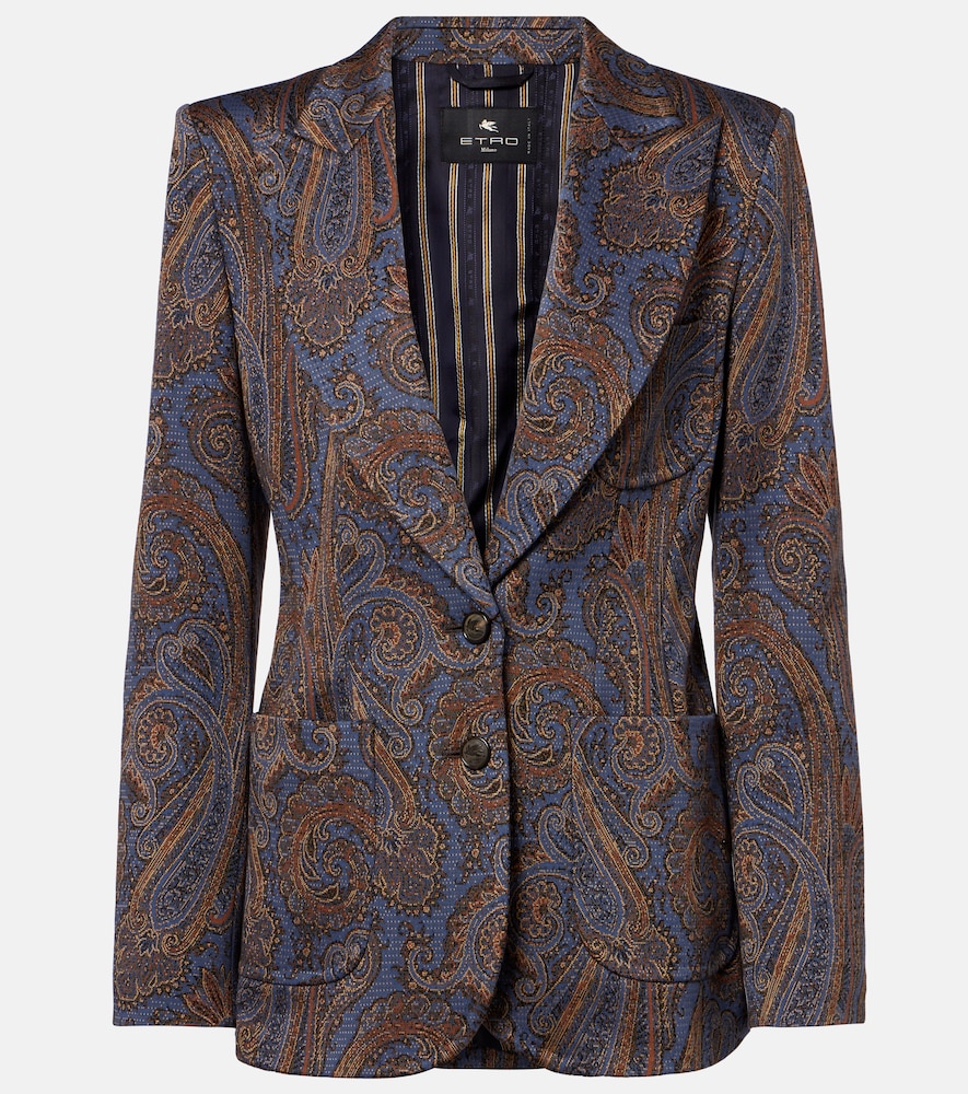 Blazer in jacquard paisley