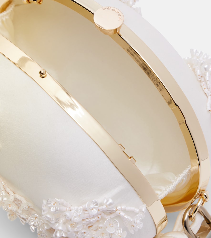  Self-portrait Self-portrait Verzierte Clutch Oval Small Aus Satin 