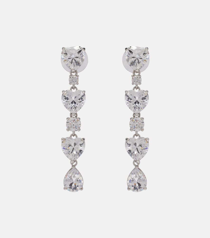 Self-Portrait Tiered embellished earrings