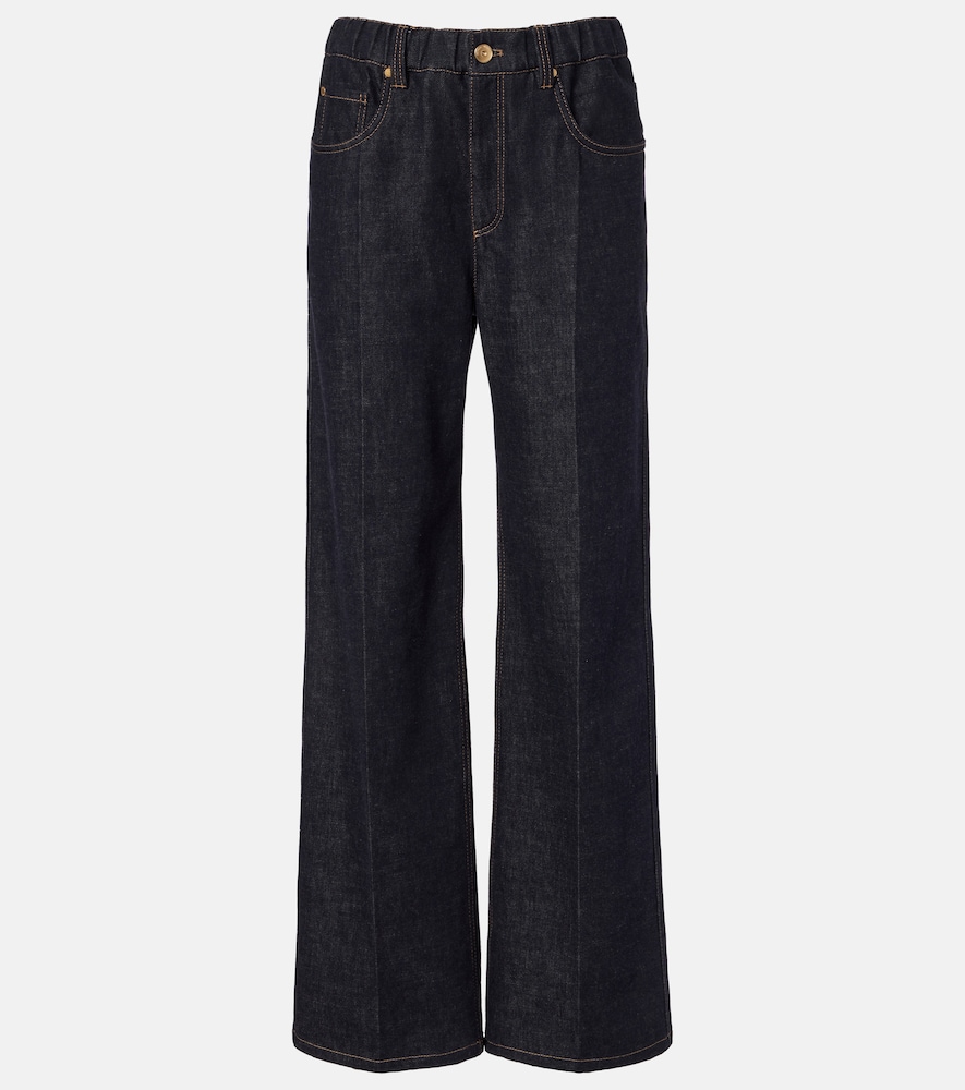Brunello Cucinelli Women's Blue Wide-Leg Jeans UK Size 12 - Mytheresa