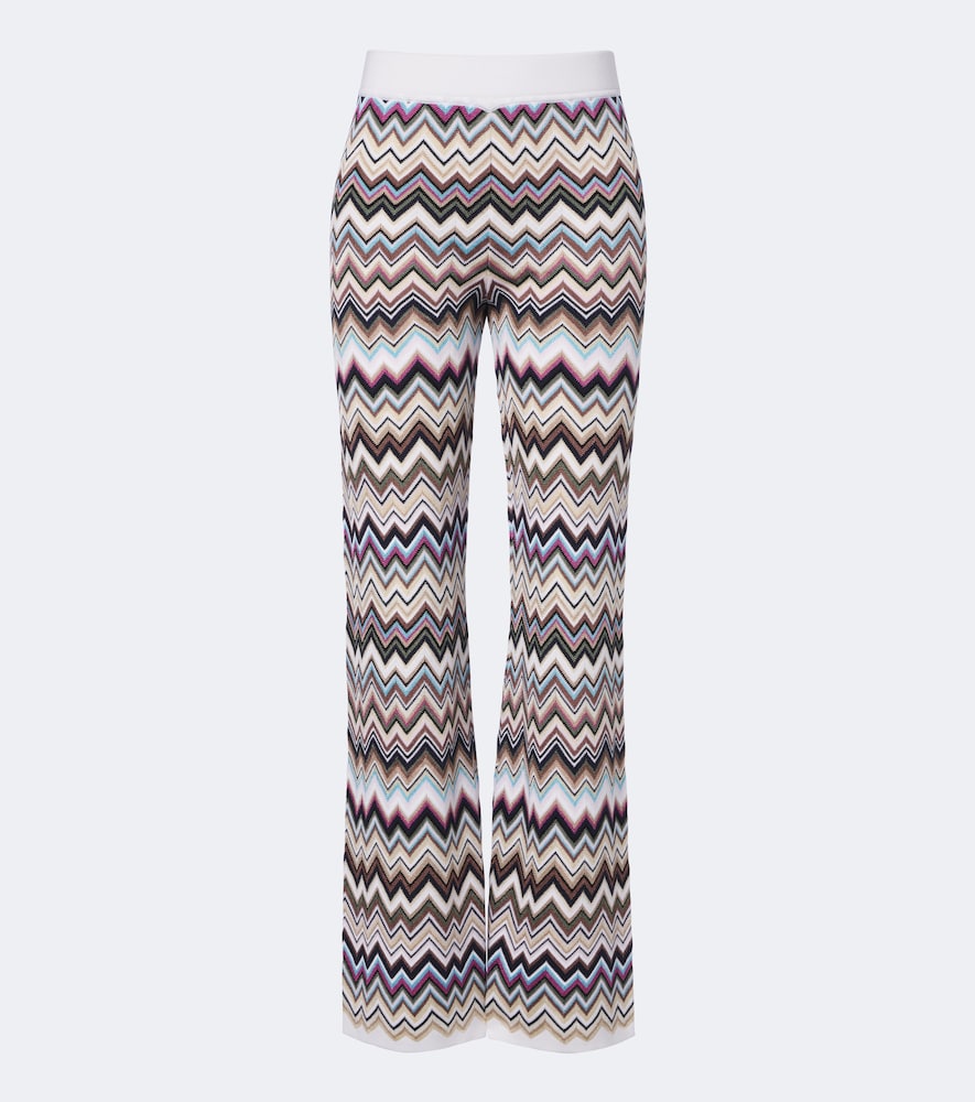 Missoni Donna Pantaloni A Gamba Larga In Maglia A Zig Zag Multicolore It Taglia 40- Mytheresa