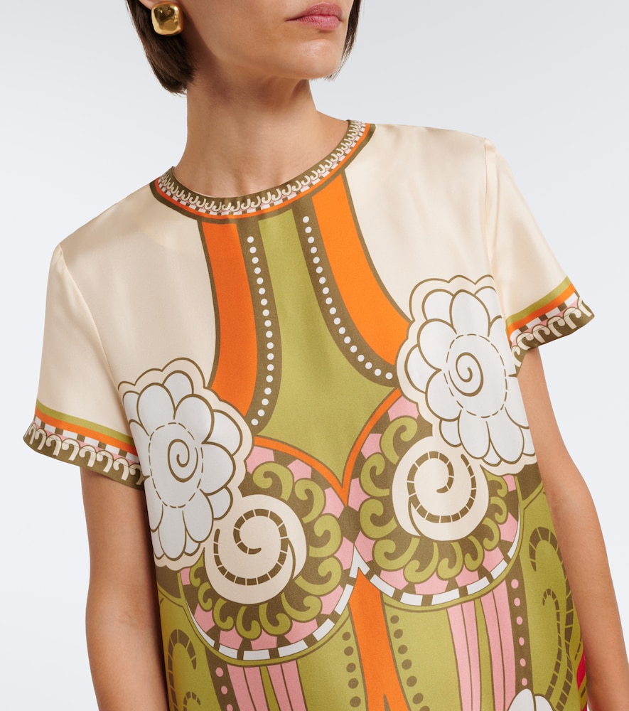 La DoubleJ Mini Swing printed silk minidress | Thumbnail 4