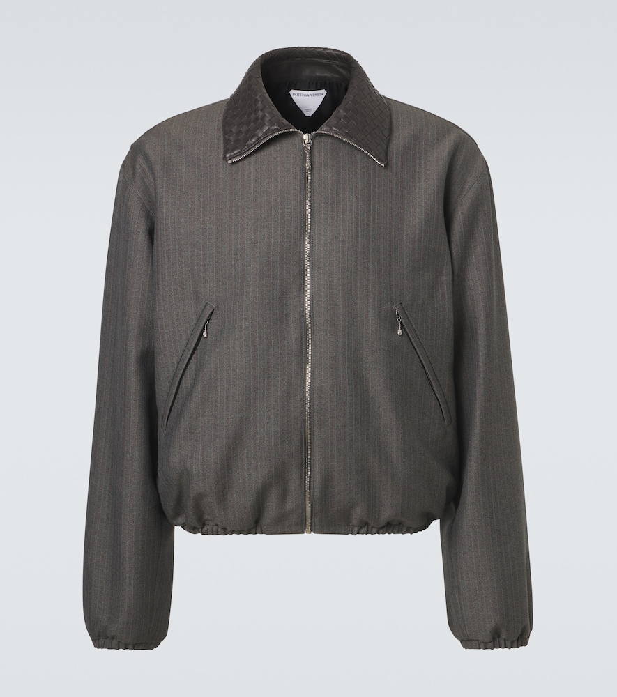 BOTTEGA VENETA Bottega Veneta Intrecciato wool and mohair blouson jacket　ボッテガ ヴェネタ イントレチャート ウール＆モヘア ブルゾン ジャケット