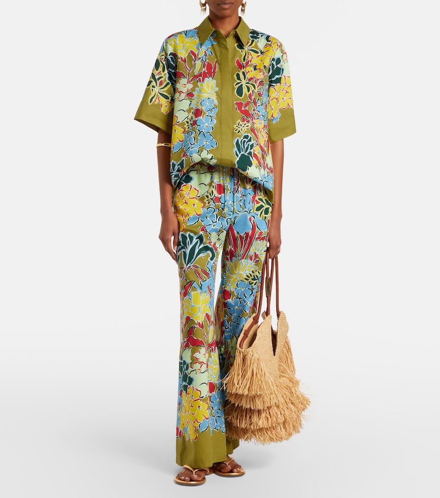 Alémais Solstice Floral Cotton-Blend Shirt