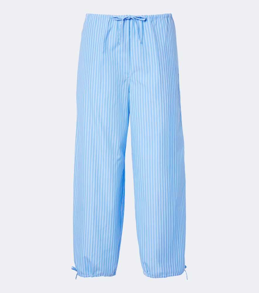 Weite Hose aus Baumwollpopeline