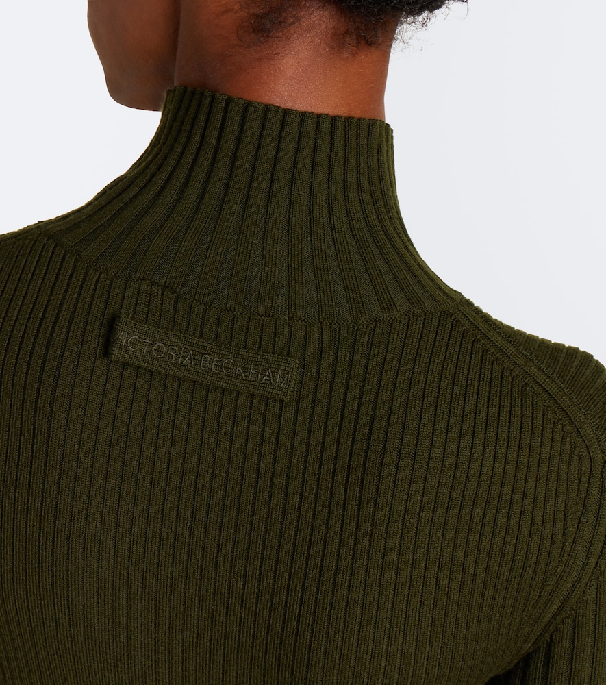 Ribbed-Knit Wool-Blend Sweater