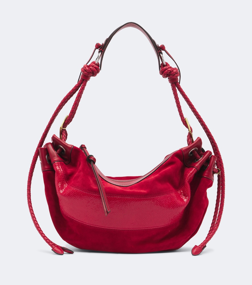 Schultertasche Maia Medium aus Veloursleder