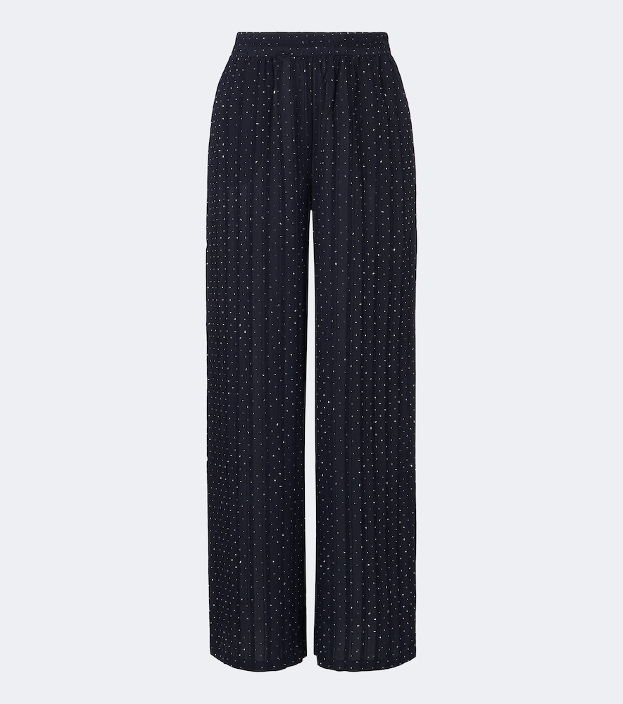 Melissa Odabash Trisha Embellished Palazzo Pants In Blue