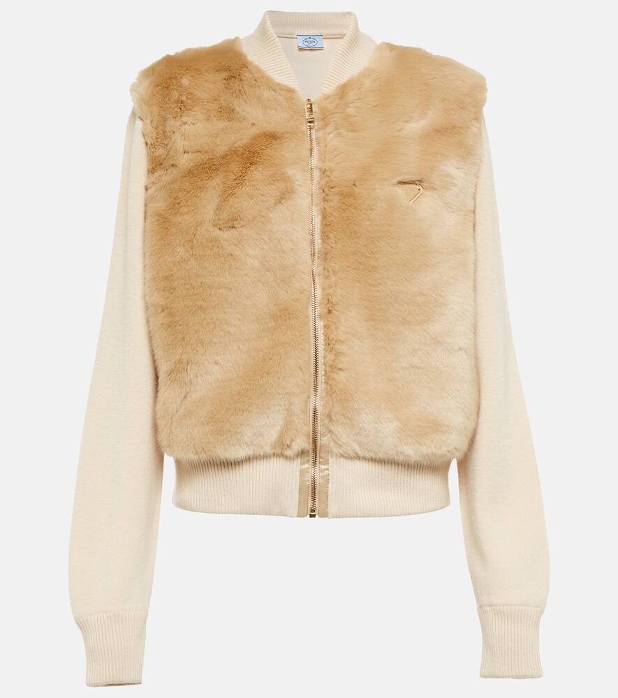 Prada Faux fur and cashmere jacket