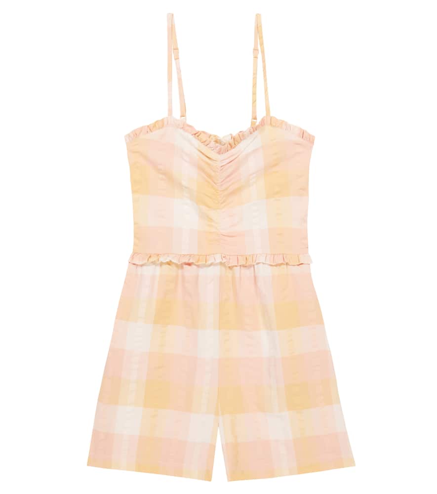 The New Society Olimpia plaid cotton jumpsuit