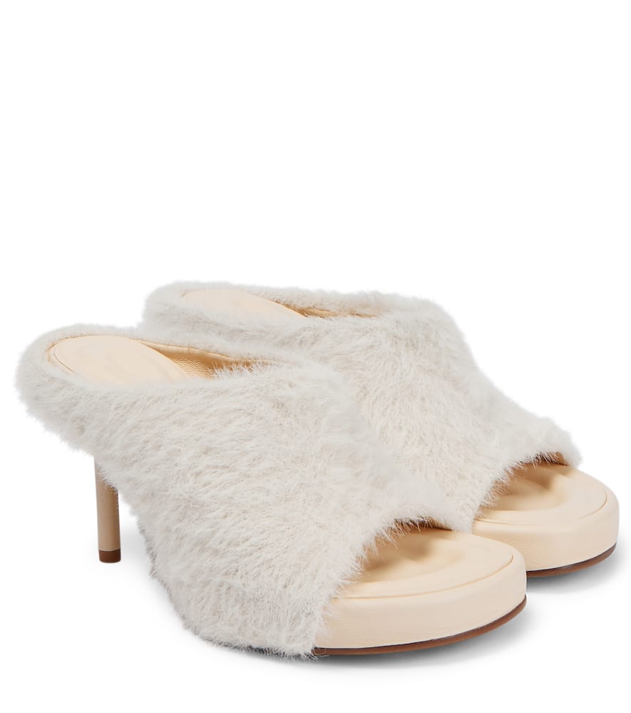 【送料&関税込】Jacquemus nuvola Heeled Mules NIB Jacquemus Les Mules Nuvola Brown Calf Leather Platform