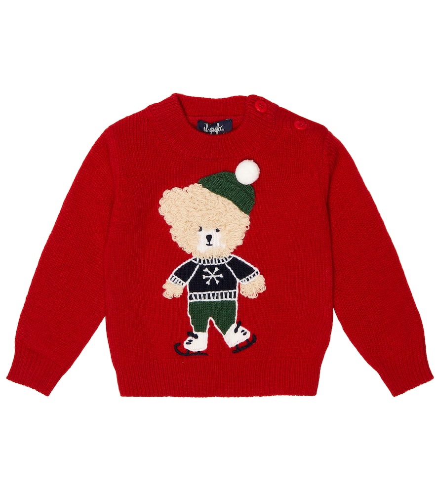 Il Gufo Baby intarsia wool sweater
