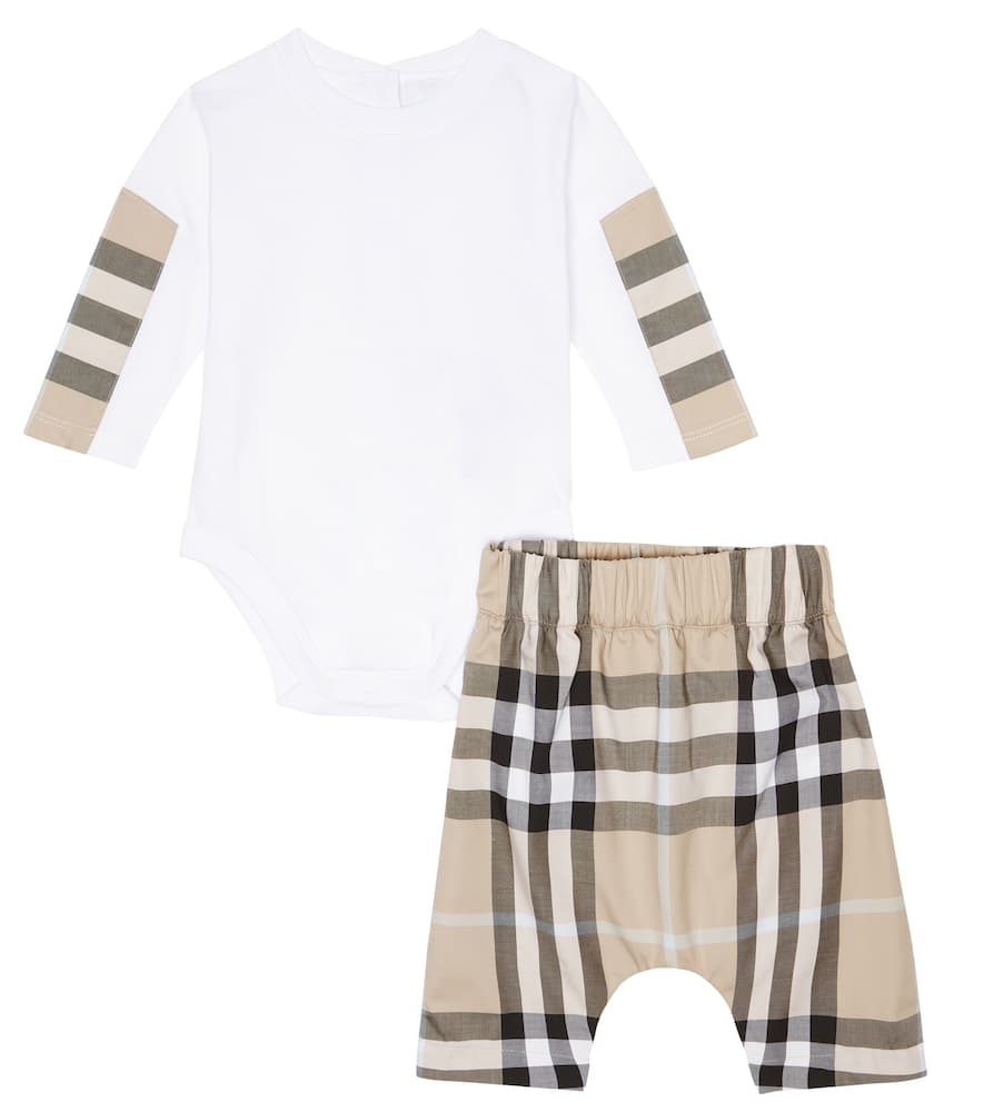 Burberry Kids Baby Vintage Check cotton bodysuit and pants
