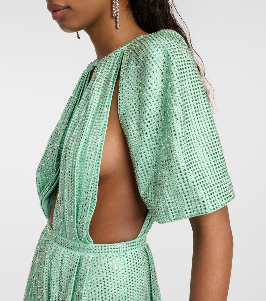  Area Area Robe Aus Jersey Mit Kristallen 