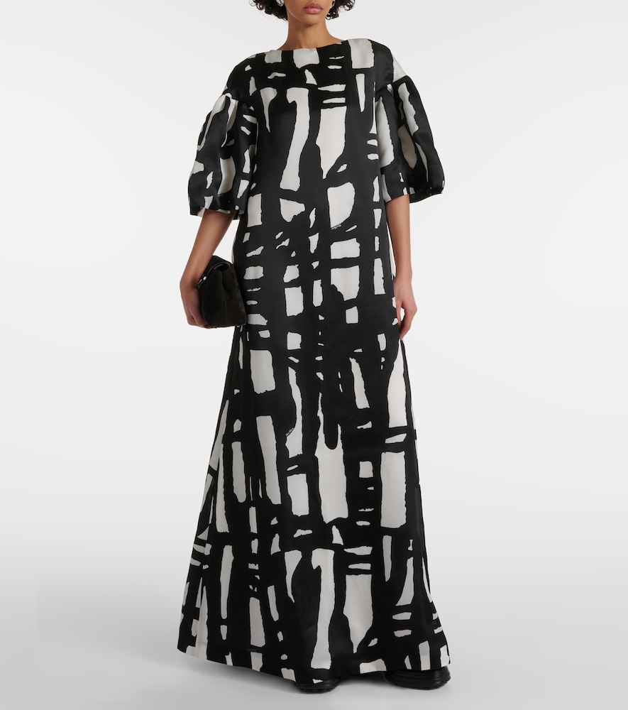  Max Mara Max Mara Bedruckte Robe Aus Seidenorganza 