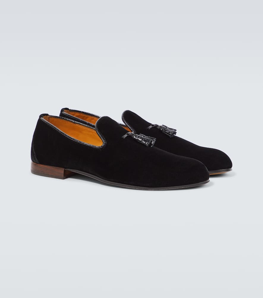 Tom Ford Nicolas Tassel-detail Velvet Loafers In Black