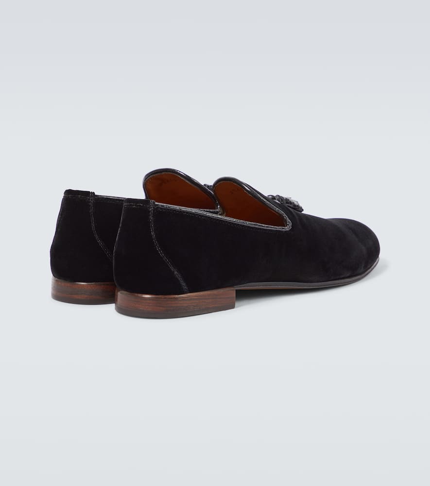 Tom Ford Nicolas Tassel-detail Velvet Loafers In Black