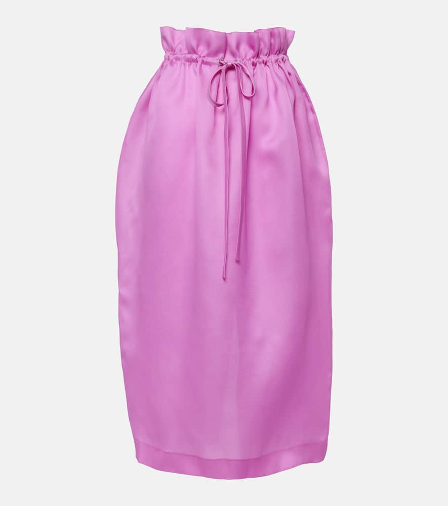 Ember silk gazar midi skirt