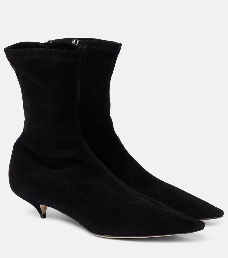 THE ROW LIISA SUEDE ANKLE BOOTS 