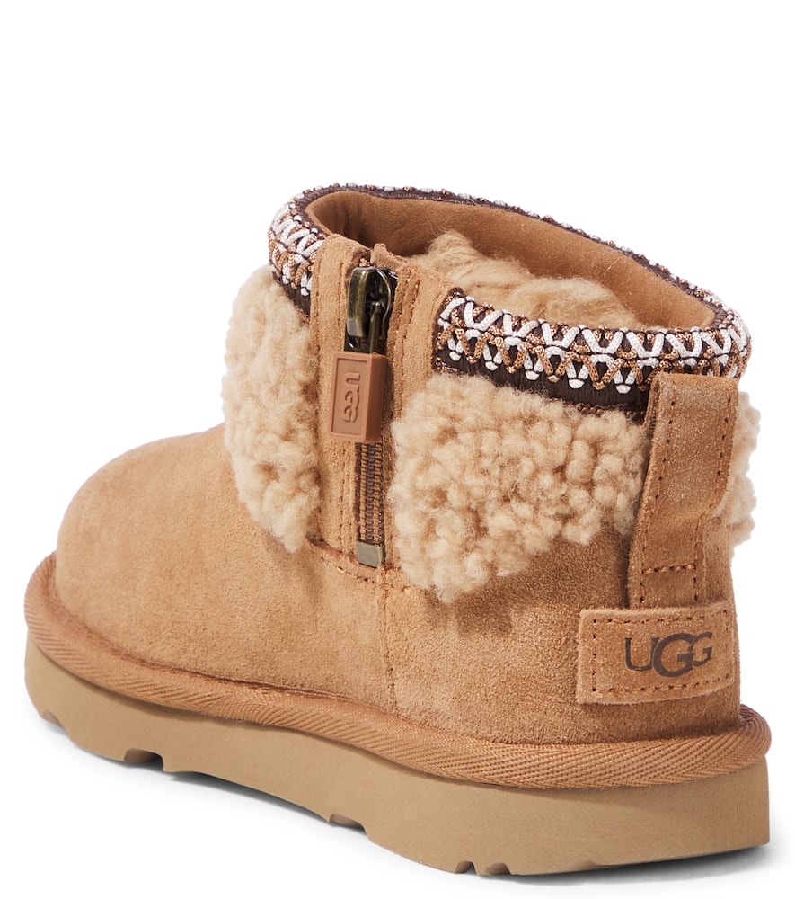 Ugg Suede Classic Ultra Mini Flatform Boots 30 In Brown