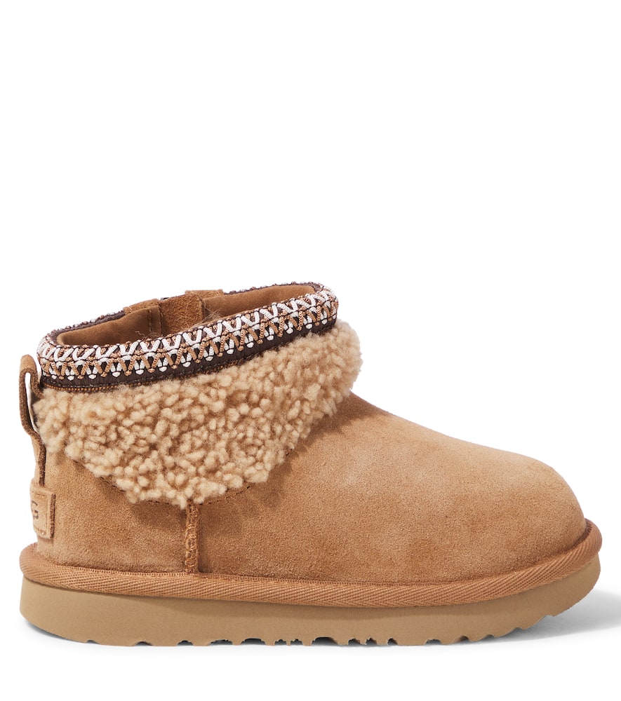 Ugg Suede Classic Ultra Mini Flatform Boots 30 In Brown