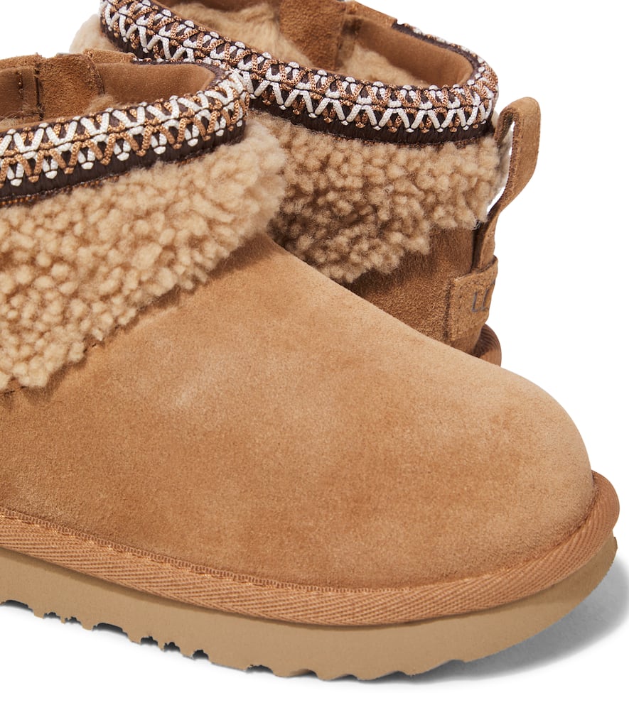 Ugg Suede Classic Ultra Mini Flatform Boots 30 In Brown