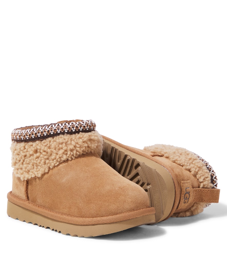 Ugg Suede Classic Ultra Mini Flatform Boots 30 In Brown