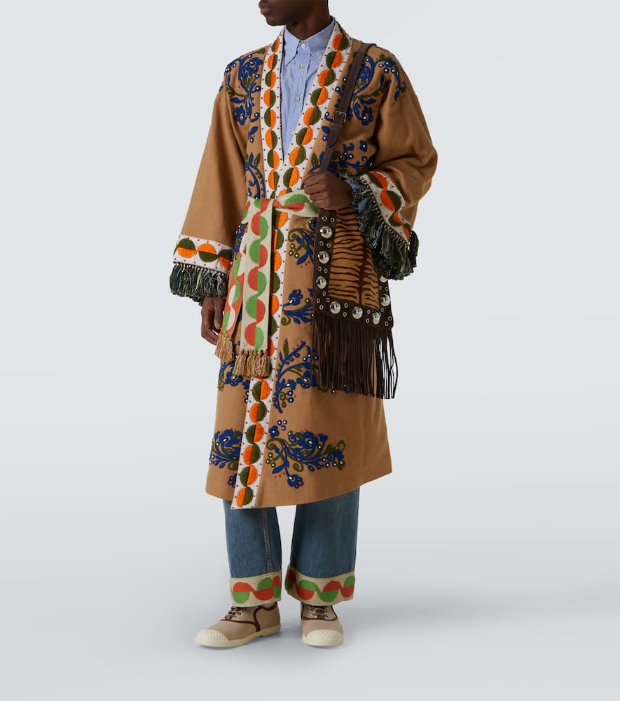 Valentino Embellished Cotton Cardigan In Multicoloured