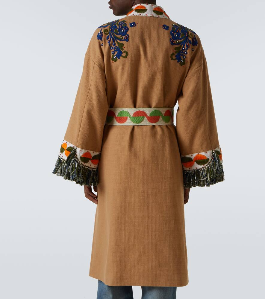Valentino Embellished Cotton Cardigan In Multicoloured