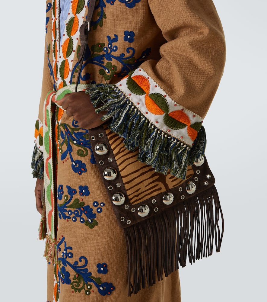 Valentino Embellished Cotton Cardigan In Multicoloured