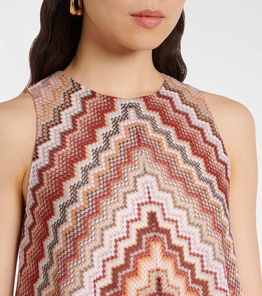 Missoni A-line Zigzag Patterned Dress In Multicoloured