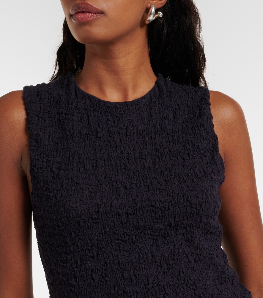  Vince Vince Smocked Cotton-blend Top 