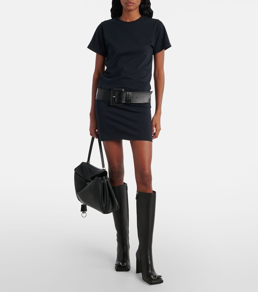Balenciaga Belted cotton-blend jersey minidress
