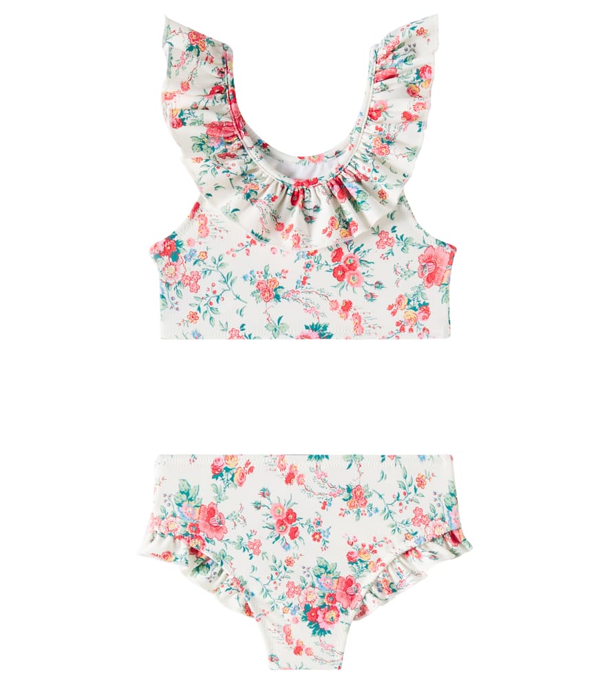 Louise Misha Primavera Floral Ruffled Bikini In Multicoloured